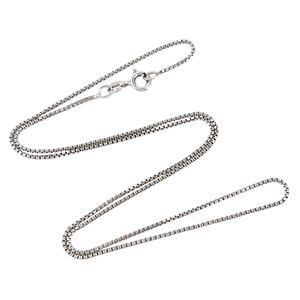 Vintage Italy Sterling Silver 925 1mm Box Chain Necklace 18”